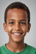© jarntag - Portrait view of a regular happy smiling Mauritania boy, ultra realistic, candid, social media, avatar image, plain solid background