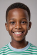 © jarntag - Portrait view of a regular happy smiling Nigeria boy, ultra realistic, candid, social media, avatar image, plain solid background