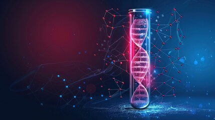 Wall Mural - DNA in Test Tube - Science and Technology Concept