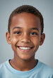 © jarntag - Portrait view of a regular happy smiling Belize boy, ultra realistic, candid, social media, avatar image, plain solid background