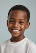 © jarntag - Portrait view of a regular happy smiling Saint Kitts and Nevis boy, ultra realistic, candid, social media, avatar image, plain solid background