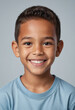 © jarntag - Portrait view of a regular happy smiling Tuvalu boy, ultra realistic, candid, social media, avatar image, plain solid background