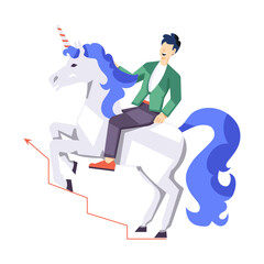 Wall Mural - character based flat illustration of financial innovation
