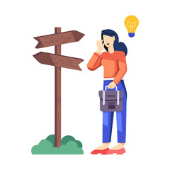 Wall Mural - character based flat illustration of financial innovation