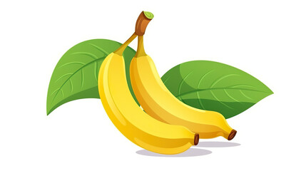 Wall Mural - Solitary banana against a white background