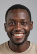 © jarntag - Portrait view of a regular happy smiling Uganda man, ultra realistic, candid, social media, avatar image, plain solid background