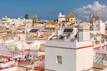 Wall Mural - View of the historical part of Cadiz on a sunny day, Spain, Andalusia