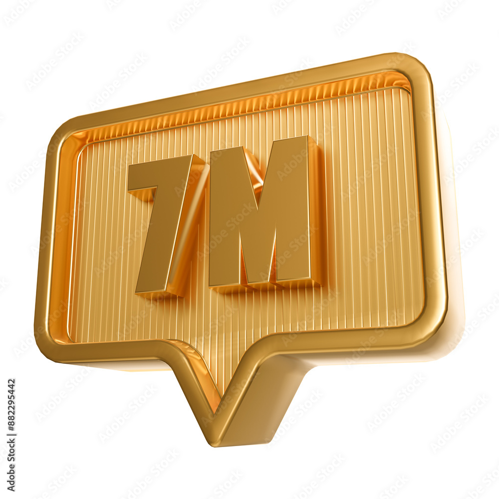 Thank you 7M followers celebration gold Stock Illustration | Adobe Stock
