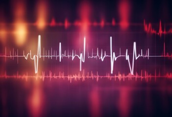 Wall Mural - cardiogram heart beat heartbeat amplitude pulse wavy graph rythm nubes medicine shake geometry diagr