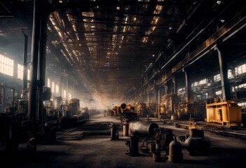 steel factory inside metal industry industrial grey iron environment energy machine