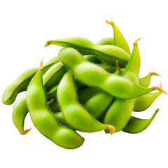 Wall Mural - A pile of edamame on a transparent background.