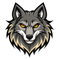 Wall Mural - Wolf head vector art illustration