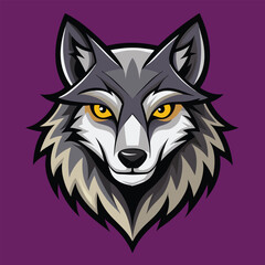 Wall Mural - Wolf head vector art illustration