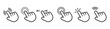 © Charles stockio - Hand click icon set. pointer icon vector. touch screen symbol,  pointer sign and symbol. hand cursor icon