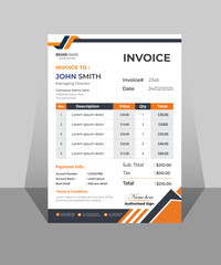 invoice creative modern invoice template design
