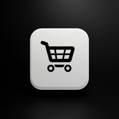 Wall Mural - Shopping cart icon purchase symbol modern button design for e-commerce store business