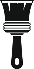 Sticker - Black silhouette of a wide paint brush for painting walls