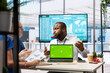 © DC Studio - Elderly couple discussing about finances with advisor next to isolated screen on laptop, exploring pension options and ensuring their life savings for the future. Investment advice.