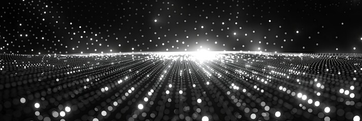 An Abstract Pattern of Binary Code Displayed on a Sleek Black Background