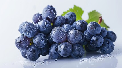 Poster - a bunch of grapes with water droplets on them