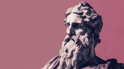 Wall Mural - a statue of a bearded man with a beard