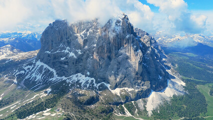 Wall Mural - Italy dolomites natural park Val Gardena and general images with drone