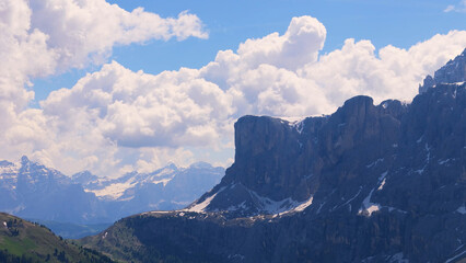 Wall Mural - Italy dolomites natural park Val Gardena and general images with drone