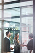 © ReeseArcurs/peopleimages.com - Business people, handshake and meeting in office with introduction for partnership, welcome or collaboration. Greeting, diversity and employee with client shaking hands for deal, b2b or agreement