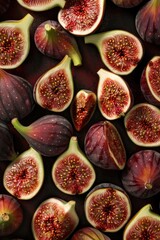 Poster - A bowl of ripe figs sitting on a table, ready for eating or cooking