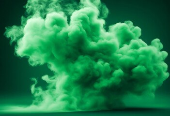 Wall Mural - toxic transparent mist green cloud steam splash poisonous abstract poison generative smoke olated