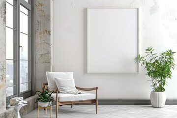 A white frame display, simple yet stylish, making a statement in any room of your home