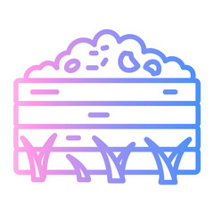 Sticker - compost Line Gradient Icon