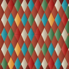 Wall Mural - harlequin motif pattern