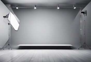 Wall Mural - and blur bright studio r panorama creative white blank background gradient gray clean black empty us