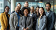 © ifoto - A diverse group of business people standing together in an office