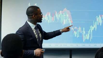 Poster - Businessman making a presentation at a seminar