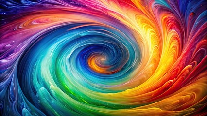 Sticker - Vibrant swirling colors creating a magic whirlpool, colors, magical, enchanting, vivid, swirl, abstract, fantasy, vibrant