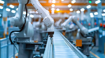 Industrial robots on the modern factory floor