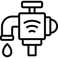 Poster - smart water tap icon