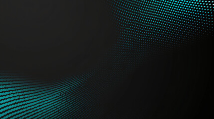 Abstract 3d teal blue flow wave on dark background. Digital data structure. Future mesh or soundgrid. Futuristic technology concept. Backdrop for design banner, poster, business card