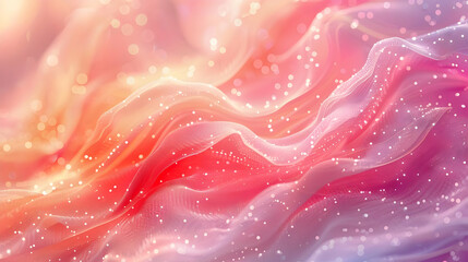 Wall Mural - Abstract Pink & Orange  Waves Background