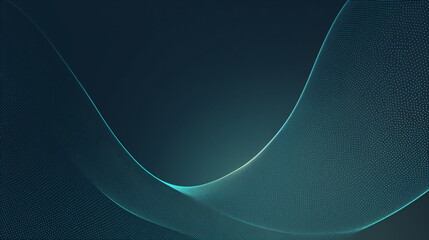 Poster - Abstract 3d teal blue flow wave on dark background. Digital data structure. Future mesh or soundgrid. Futuristic technology concept. Backdrop for design banner, poster, business card