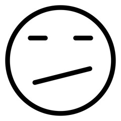 Sticker - bored face icon