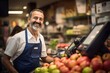 © Rawpixel.com - A Cheerful shop owner supermarket cheerful customer.