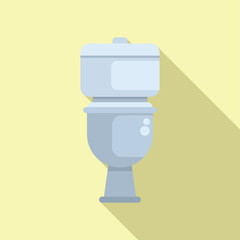 Poster - Modern toilet bowl with a water tank, representing bathroom hygiene and sanitation