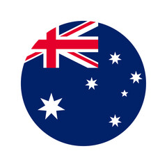 Wall Mural - Round Australia flag icon