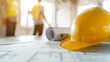 © Paul - Modern building project, engineers and workers collaborating on-site, highlighting the development and infrastructure planning