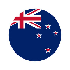 Wall Mural - Round New Zealand flag icon