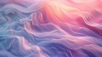 Canvas Print - Abstract Background with Wavy Pink and Purple Fabric