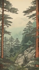 Poster - Forest wilderness mountain outdoors.